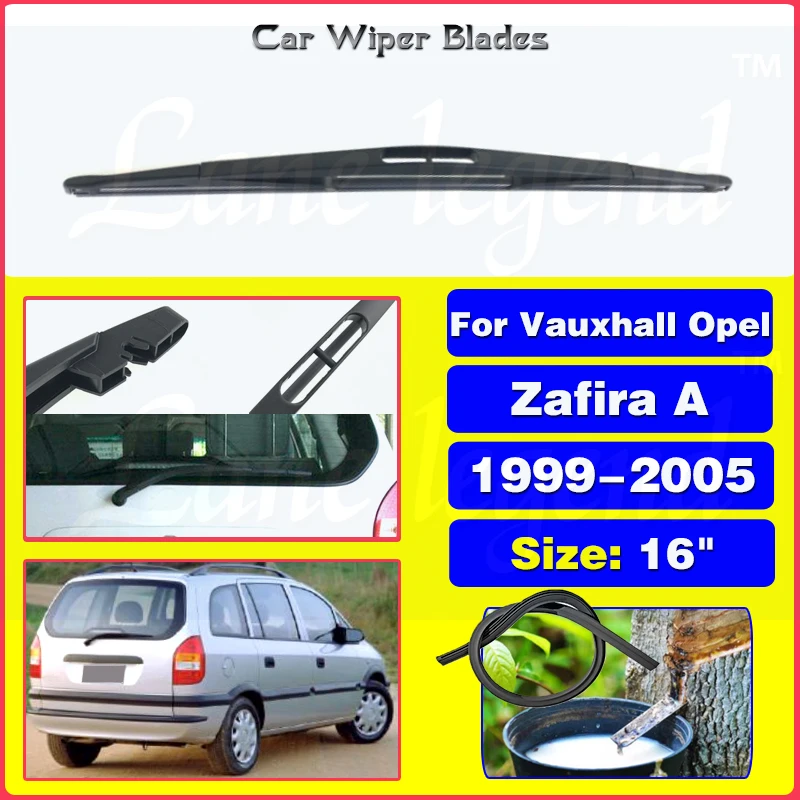 

16" Rear Wiper Blade Windshield Windscreen Tailgate Window Car Rain Brush For Vauxhall Opel Zafira A 1999 - 2005 Car Accessories