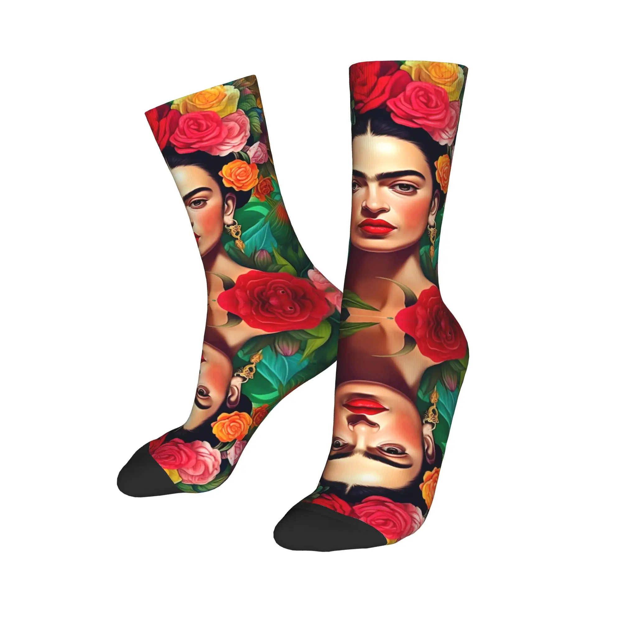 Fashion Male Men Socks Harajuku Mexico  Artist F-Frida K-Kahlo Sock Polyester  Sport Women's Sock Spring Summer Autumn Winter,
