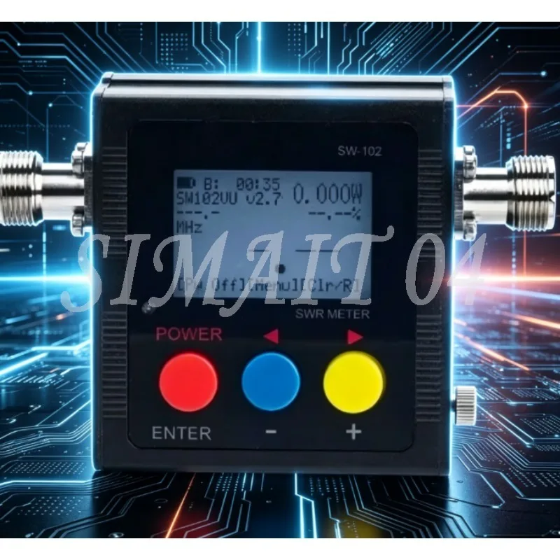 SW102 125-520MHz VHF/UHF SWR Power Meter, Digital RF Meter for Two-Way Radio