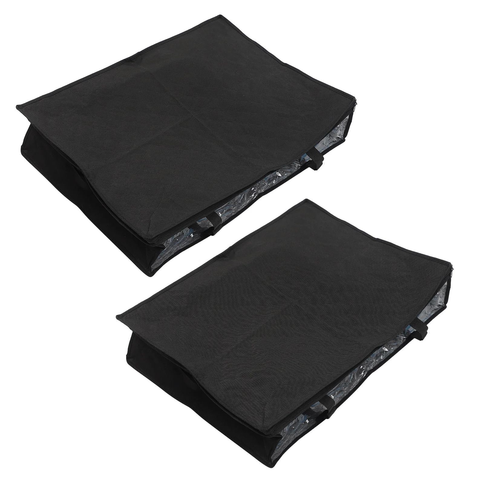 

2pcs Clothes Organizer Bag Large Capacity Foldable Storage Container For Jeans T-Shirts Washable Non-Woven Fabric Closet Drawer