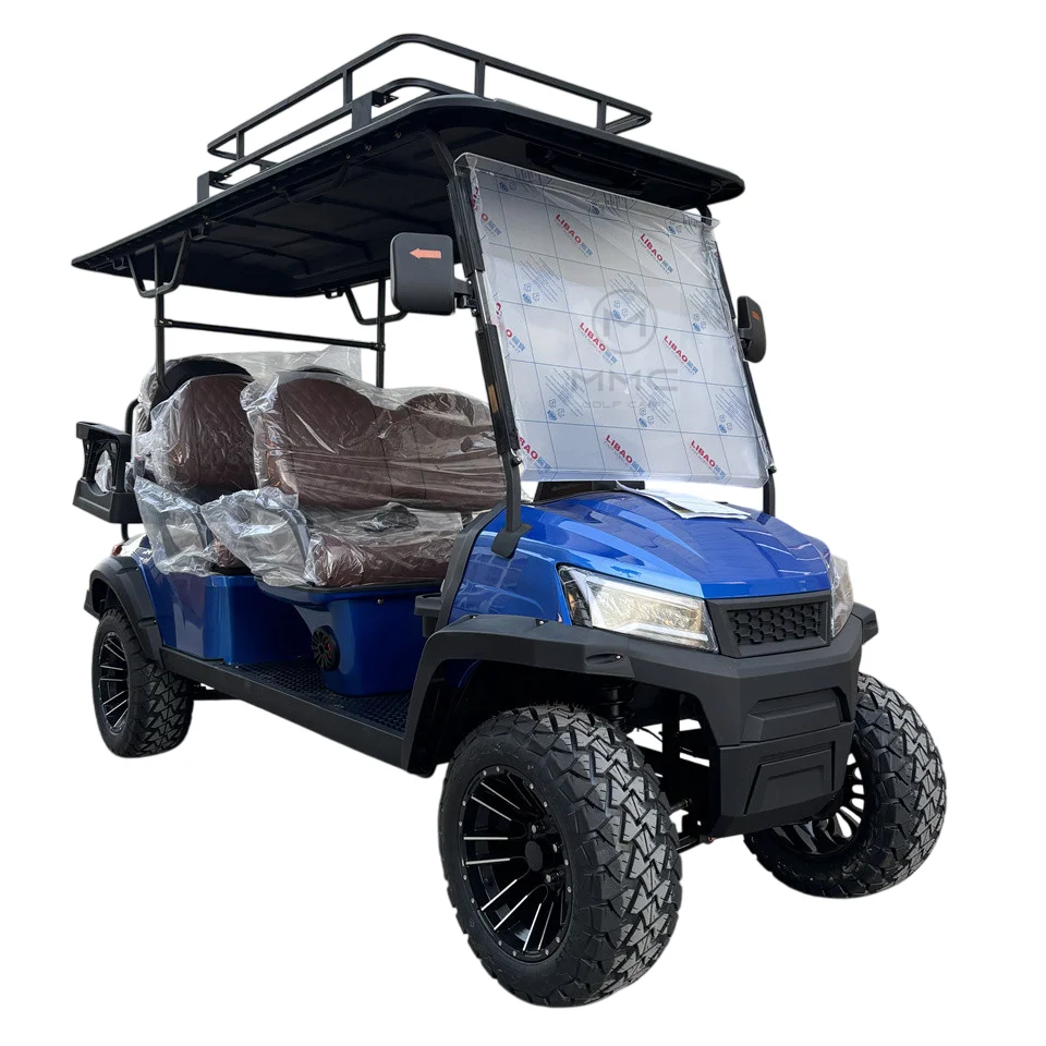 Off-road Hunting Electric Vehicle 2+2 Seaters Electric Battery Good Design 4 Wheel Drive Car 6 seat Golf Cart