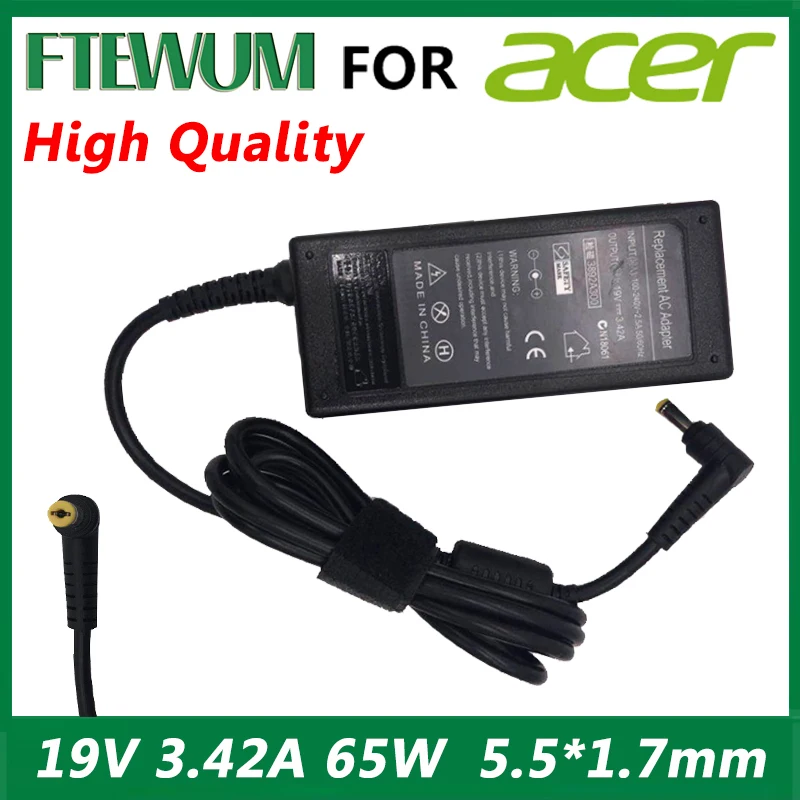 

High Quality Laptop Adapter Charger For Acer 19V 3.42A 65W 5517 5.5*1.7MM Notebook Netbook Computer Accessories Power Supply