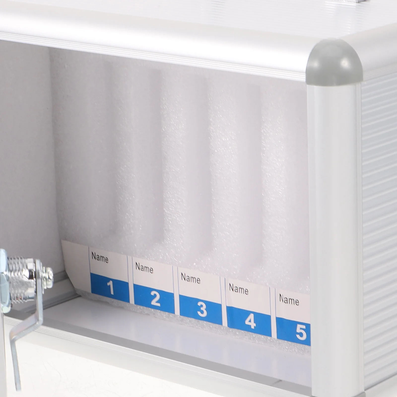 Aluminum Alloy Phone Storage Box Multi-Slot Cellphone Organizer Wall Mounted Handle Safety Lock Anti-Pressure Cabinet For