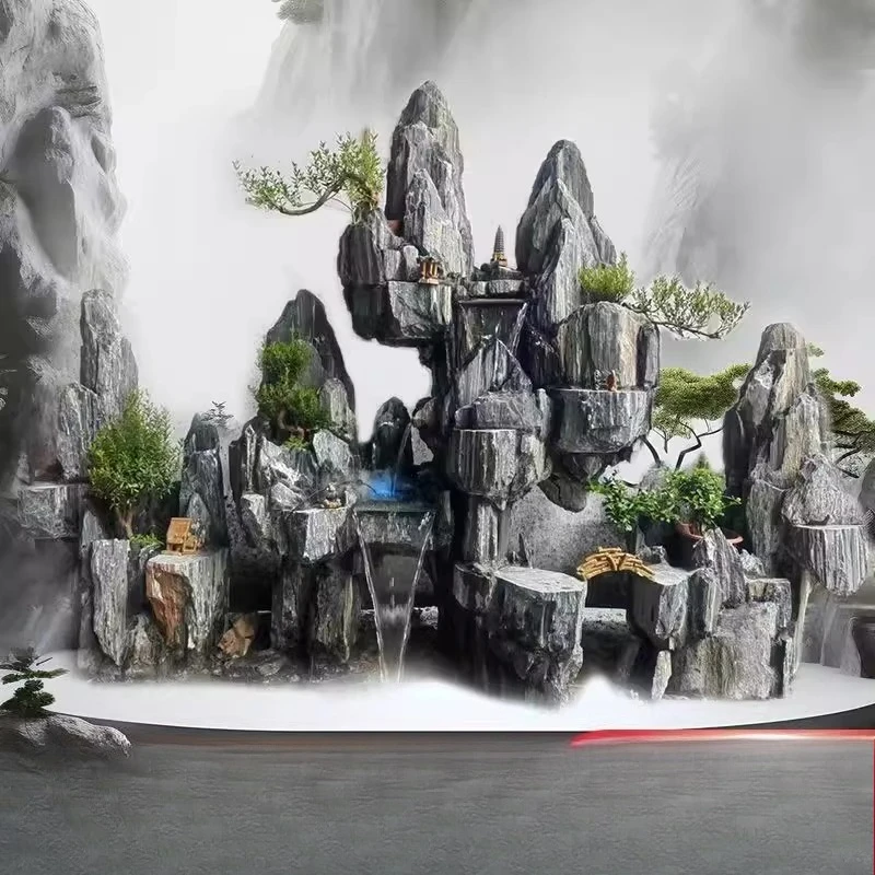 

Large courtyard garden indoor and outdoor landscaping fne rockery flowing water ornament