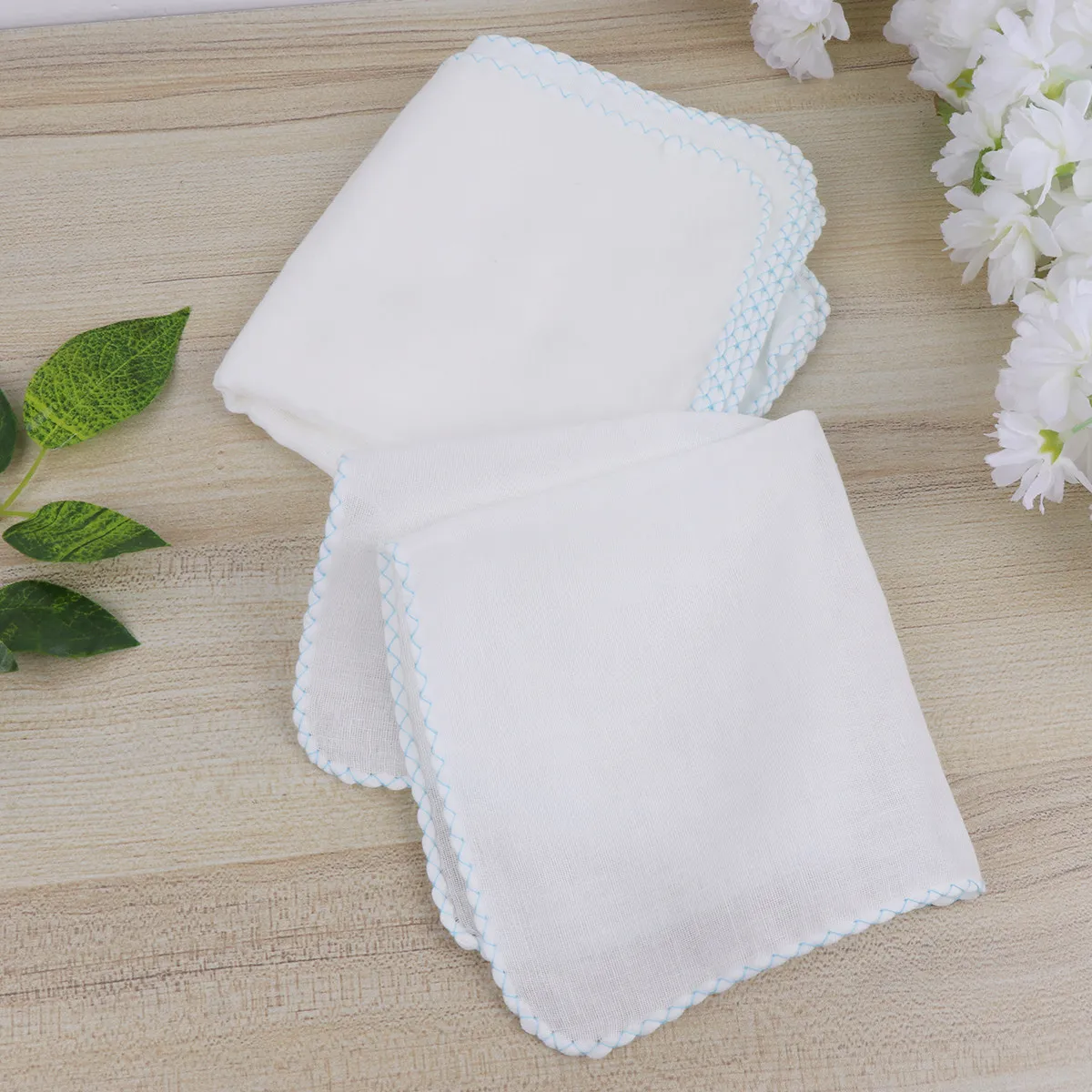 10Pcs Ultra-Soft Organic Cotton Gauze Towels Highly Absorbent Baby Saliva Bibs for Drooling Toddlers Nursing Feeding and Gentle