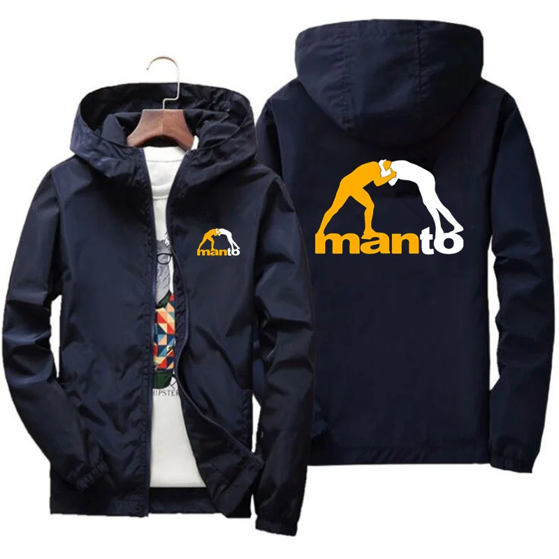 

Fitness New Manto Brazil Jiu Jitsu Men's Jacket Spring Autumn Fashion Print Slim Top Men's Casual Zip Men's Outdoor Sports Jacke