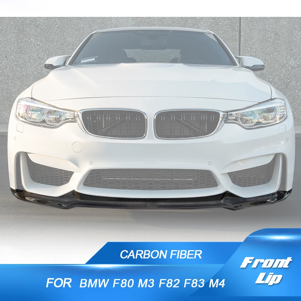 

Carbon Fiber Car Front Bumper Lip Spoiler Chin For BMW F82 F83 M4 2-Door F80 M3 Sedan 4-Door 2014 - 2019