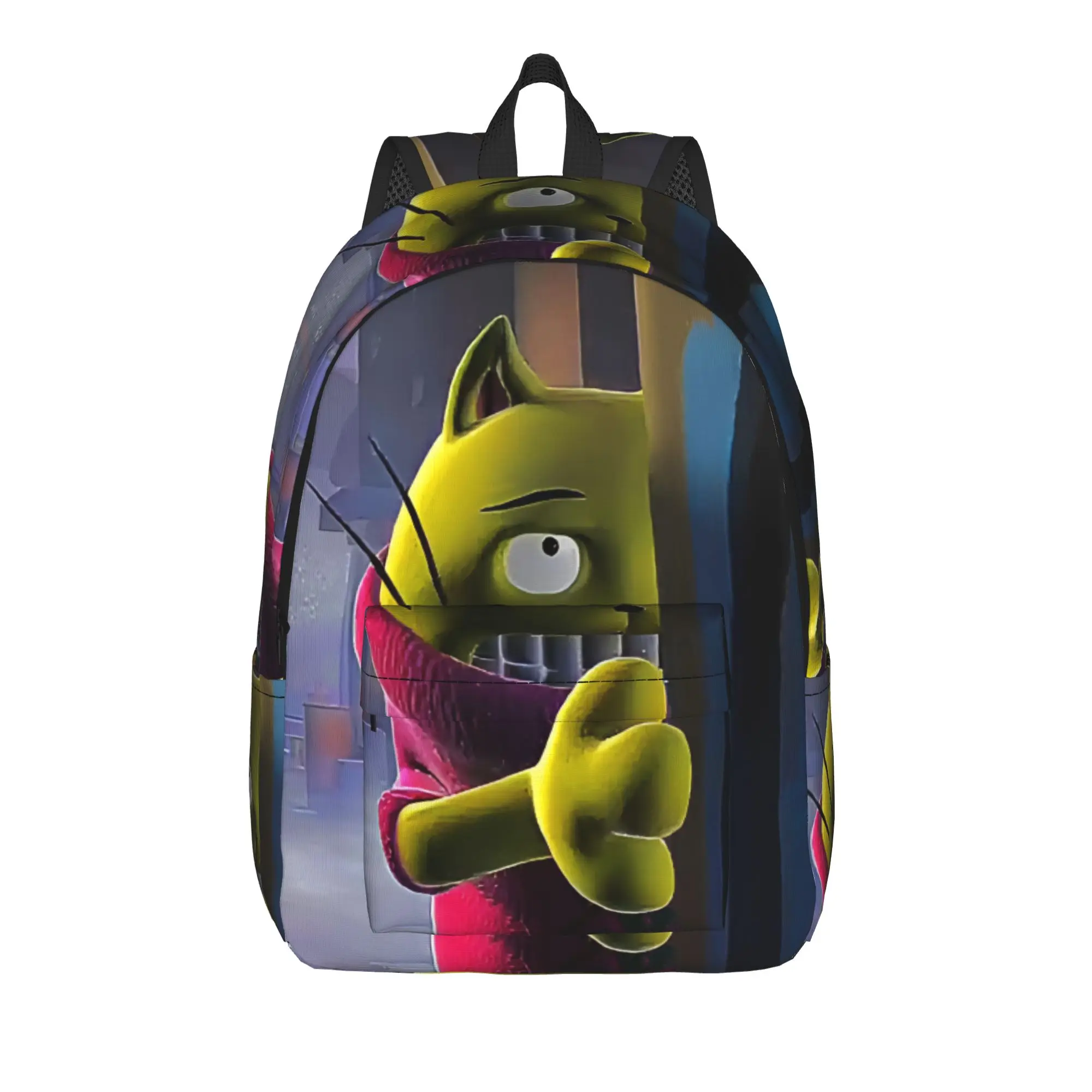 Mr.Stain on Junk Alley Classical Backpack Outdoor High School Work  Daypack for Men Women Laptop Computer Canvas Bags