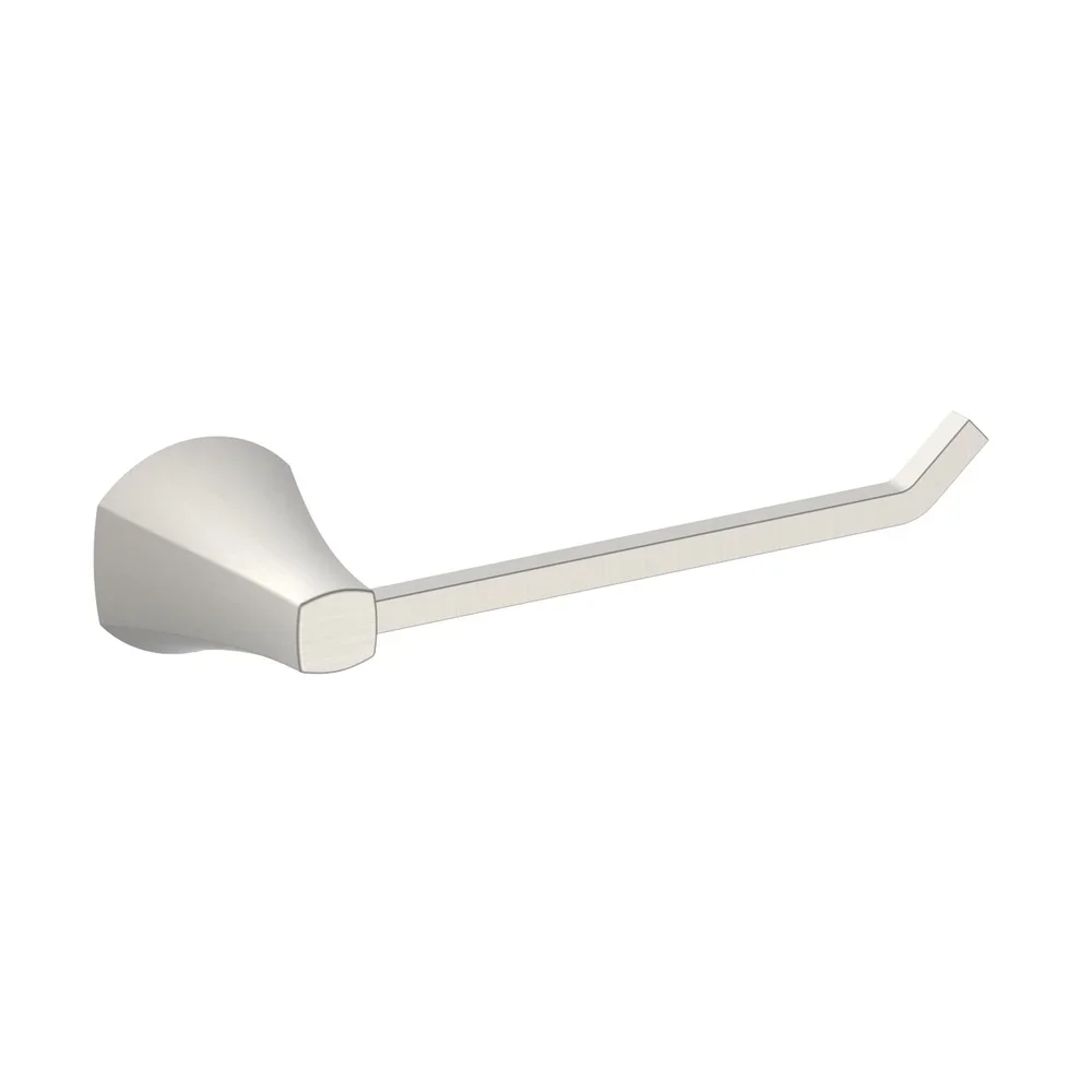 حامل ورق المرحاض البسيط المضيء على الحائط، لمسة نهائية من النيكل الساتان على شكل حرف L، ملحقات الحمام، أجهزة متينة متضمنة سهلة