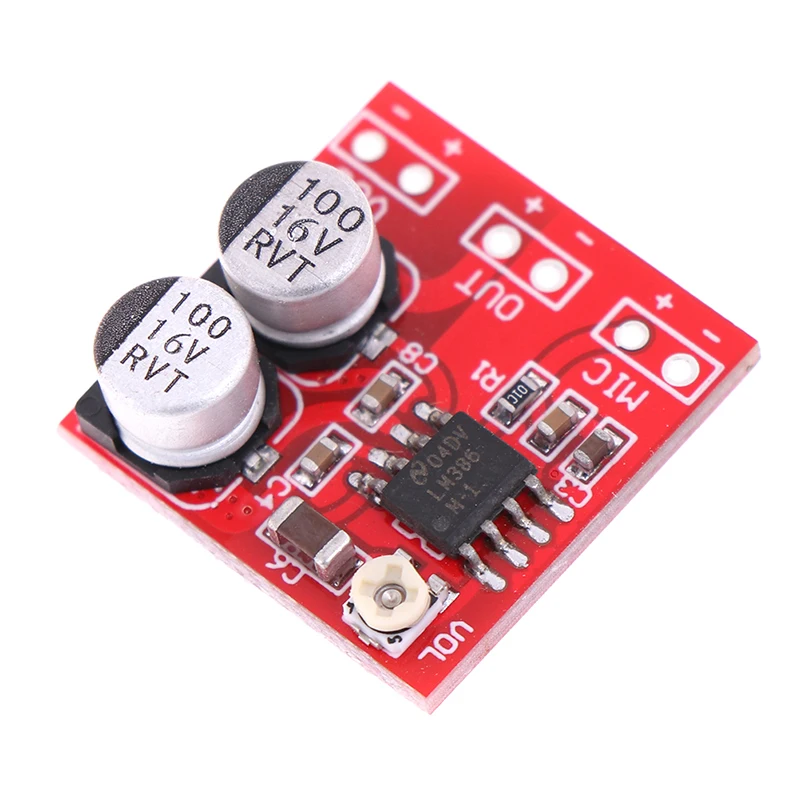 DC 5V-12V LM386 Electret Microphone Power Amplifier Board Gain 200 Times MIC Amp Operating Voltage: DC 4V-12V