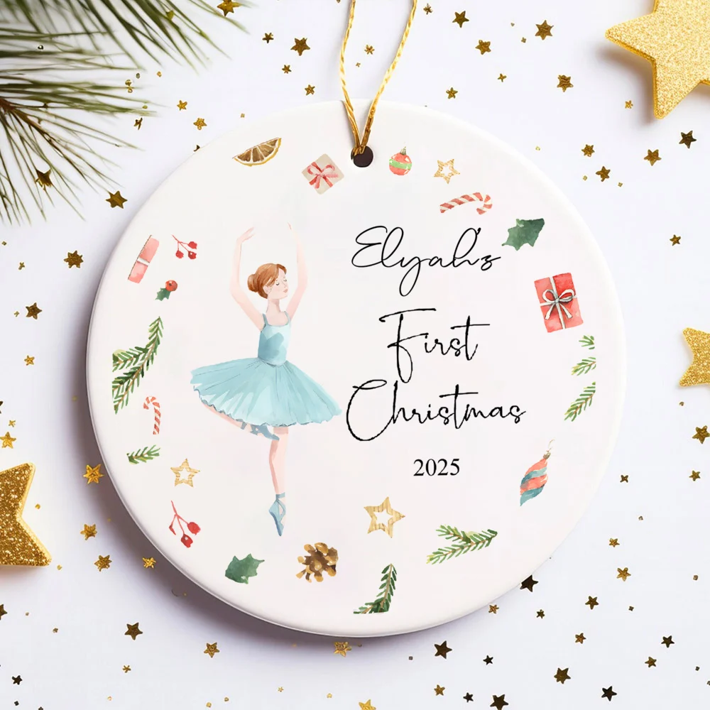 Personalized Baby's First Christmas Ornament Custom 1st Christmas Keepsake Newborn Baby Gift Baby Boy or Baby Girl Ornament