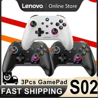 3Pcs Lenovo S02 Gamepad Wireless Bluetooth Gaming Controller Hall Trigger Joystick Mecha-Tactile Buttons For Switch Android IOS
