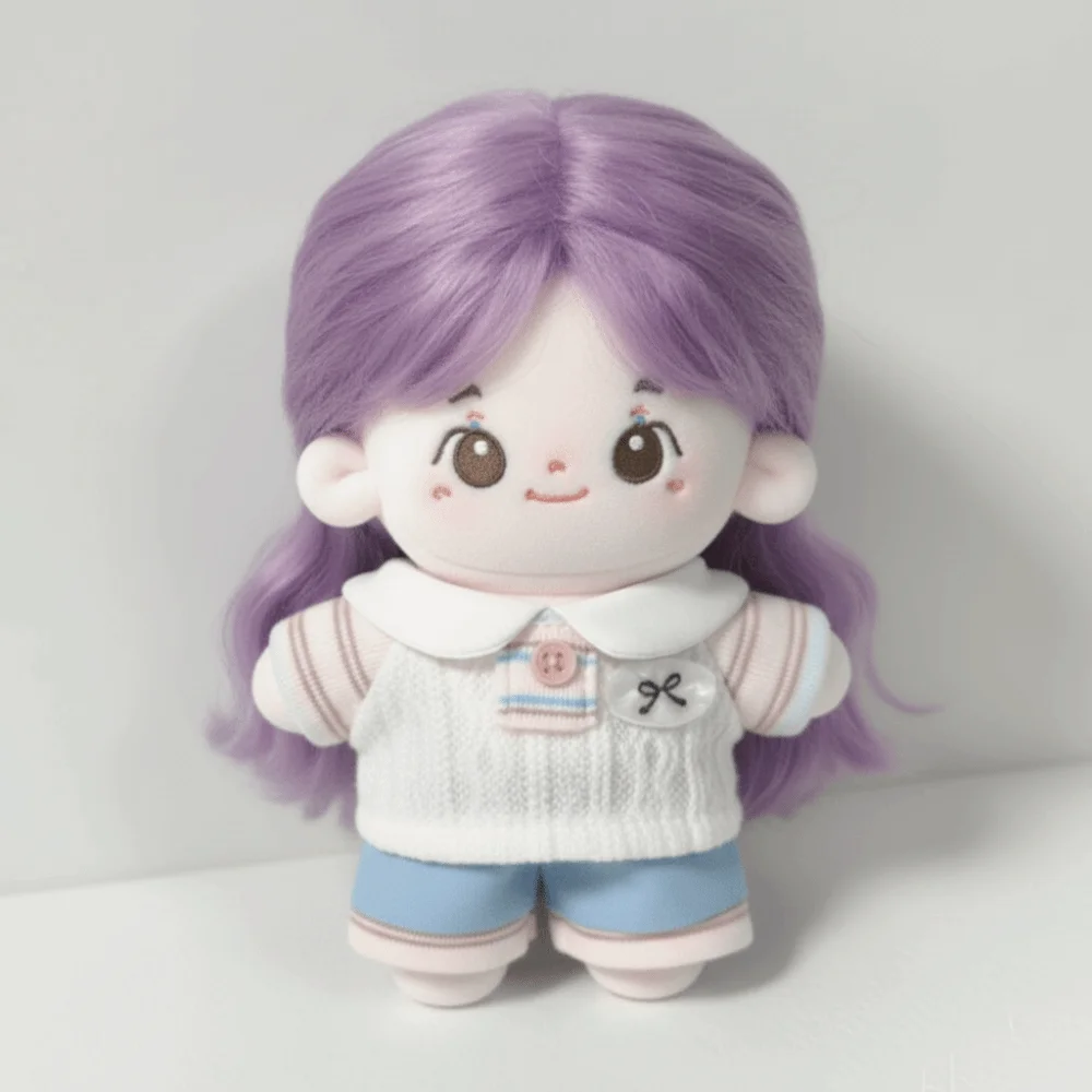 Clothes T-shirt 10cm Cotton Clothes Shorts Preppy Style Clothes Outfit Mini Uniform Dress Up Set Children's Gift