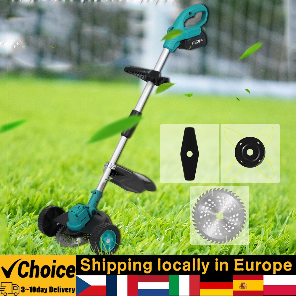 Portable Brushless Handheld Lawn Mower Electric Grass Cutter Cordless Grass Trimmer Adjustable Telescopic Pole