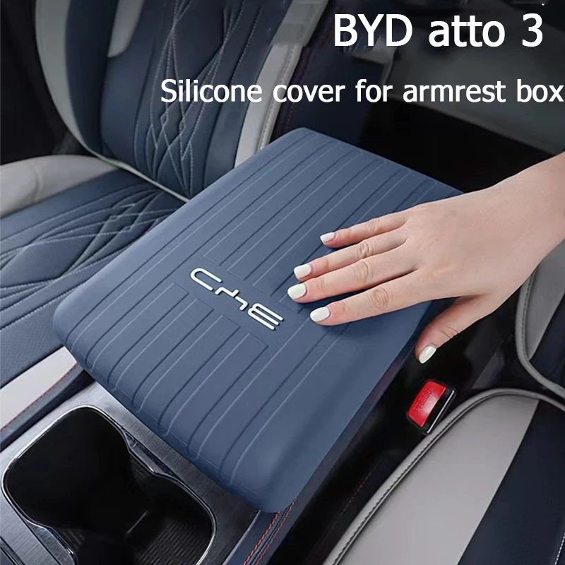 For BYD atto 3 car armrest silicone cover BYD EV armrest box cover BYD EV modified silicone shift lever shift lever central gea