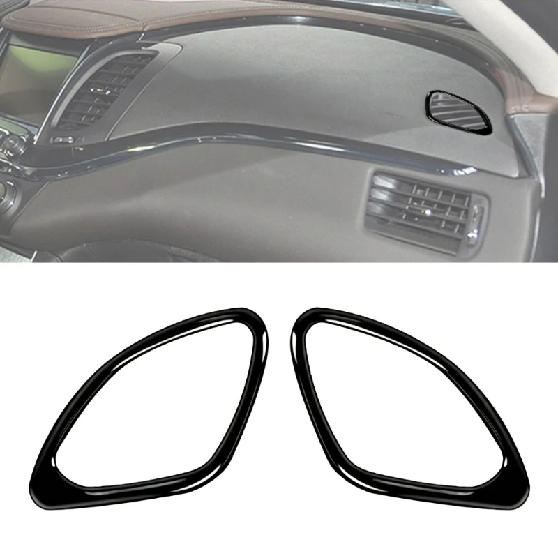 Black Interior Trim Cover Surround Accent Pair for Dashboard Surround Detail Use