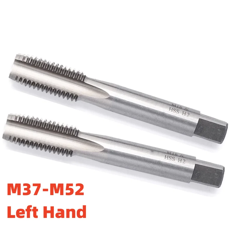 1PCS HSS Metric /Fine Left hand Straight Grooved Flute Tap M37M38M39M40M42M44M45M48M50M52 LH  Screw Threading Tap