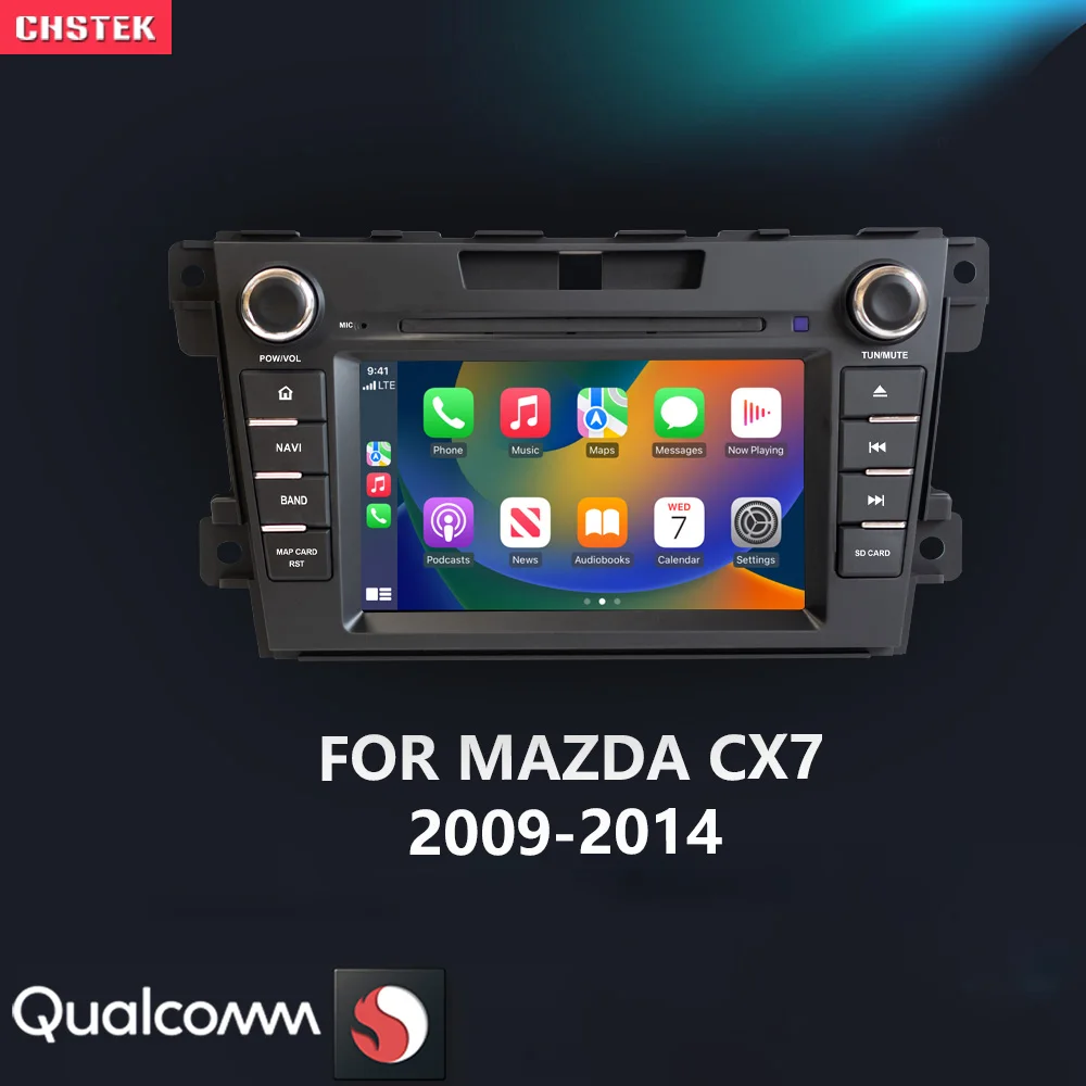 

Автомобильный радиоприемник CHSTEK, Android 13 Carplay для Mazda CX-7 2006-2012, автостереонавигация, Bluetooth, Wi-Fi, 4G, DSP, мультимедийный автомобиль