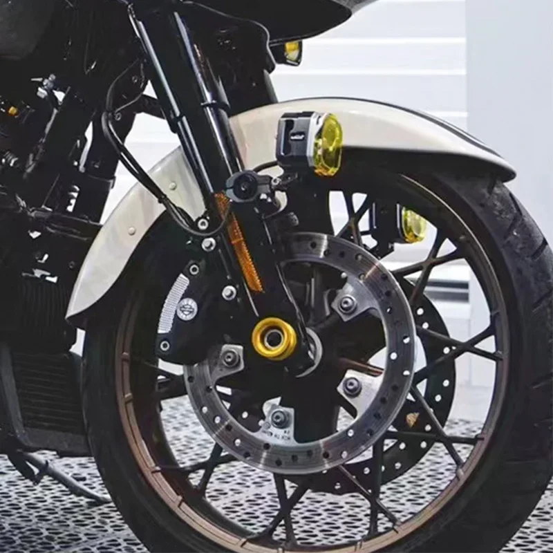 HD Compatible Motorcycle Accessories Plastic and Steel Wheel Axle Nut Covers for Touring and Softail Alloy and Chrome Material
