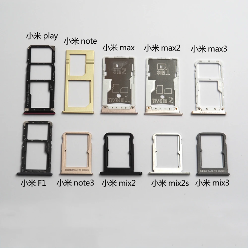 

SD For Xiaomi F1 F2 Pro Max 2 Max 3 Dual&Single SIM Card Tray Holder Slot