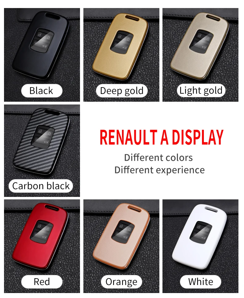 1PCS Stylish and Durable Carbon Fiber Key Shell for Renault Car Key - Full Protection with Multiple Color Options