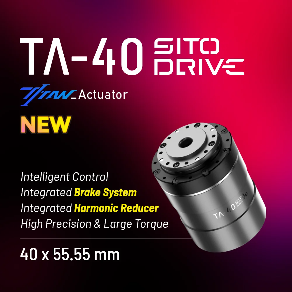 SitoDrive TA40 24V Bldc Mini Servo Motor Harmonic Drive Gear Micro Servomotor Robot Actuator Electric Brushless DC Micro Motor