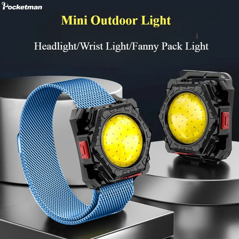 LED Wrist Light Portable Flashlight Rechargeable Watch Lamp Wrist Lighting Torch Mini Flashlight Outdoor Sport Running Light