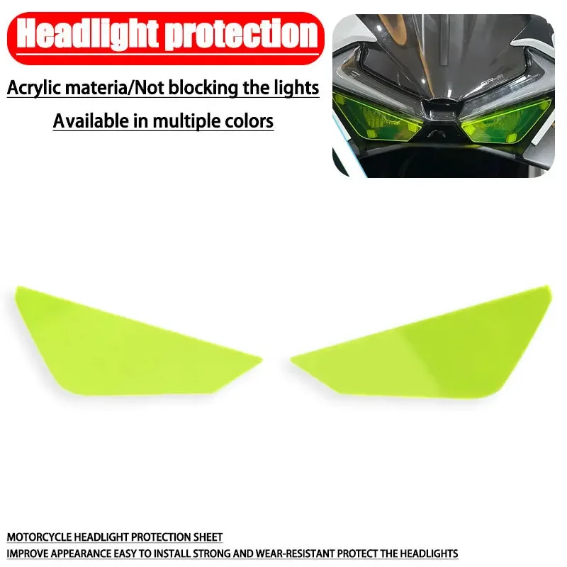 For 675SR 675SR-R 2024 Motorcycle Acrylic Front Headlight Guard Head Light Lens Cover Protector