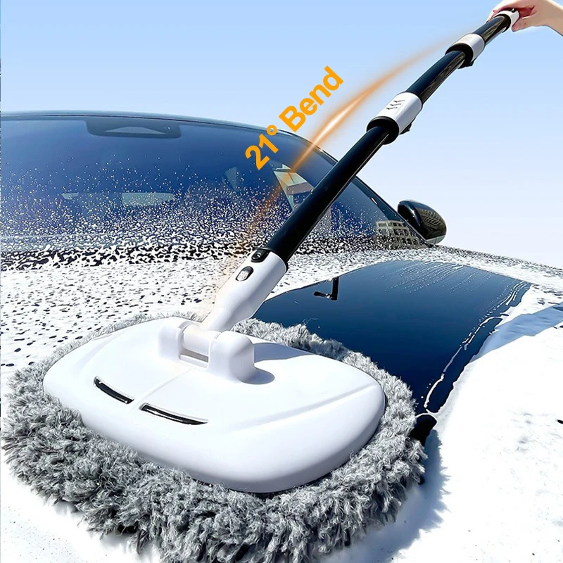 

Щетка для мытья автомобиля с удилищем 21 °, 3-секционная телескопическая швабра с длинной ручкой, супер впитывающая Швабра для мытья автомобиля, аксессуары, инструменты