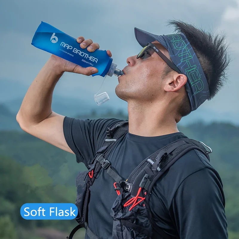 Karte Bruder s001 s002 250ml 500ml weiche Flasche faltbare zusammen klappbare Wasser flasche TPU frei für laufende Trink rucksack Hüft tasche Weste