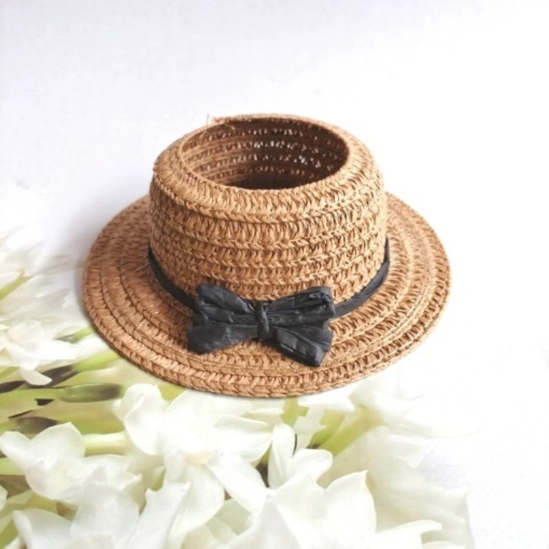 Adatto per 17CMLABUBU Accessori per vestiti per bambole Cappello di paglia Gonna a spalla con stampa leopardata Regalo di compleanno Giocattoli per bambini