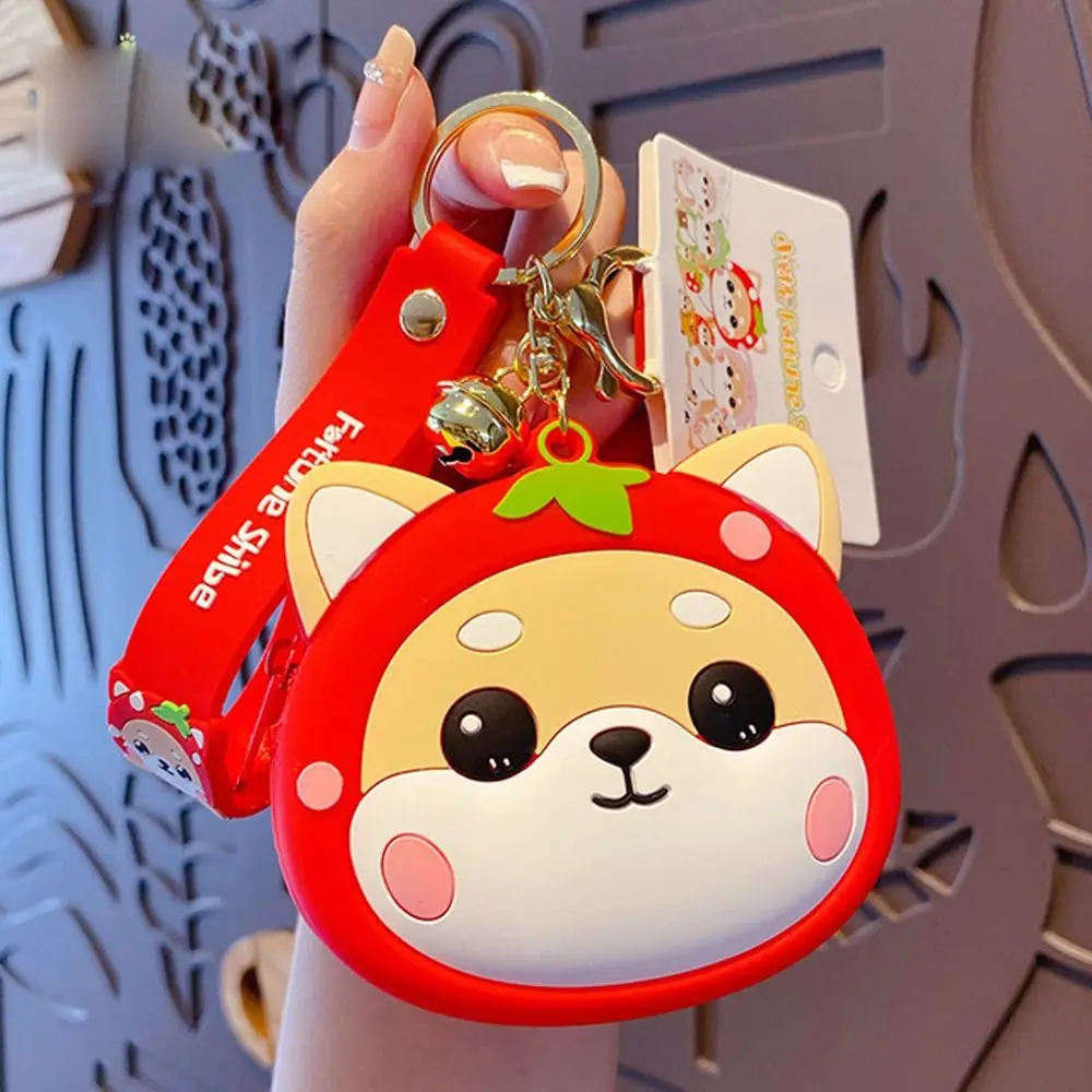 Key Ring Backpack Pendant Headphone Bag Zipper Change Purse Purse With Keychain Shiba Inu Dog Keychain Coin Purse Keychain