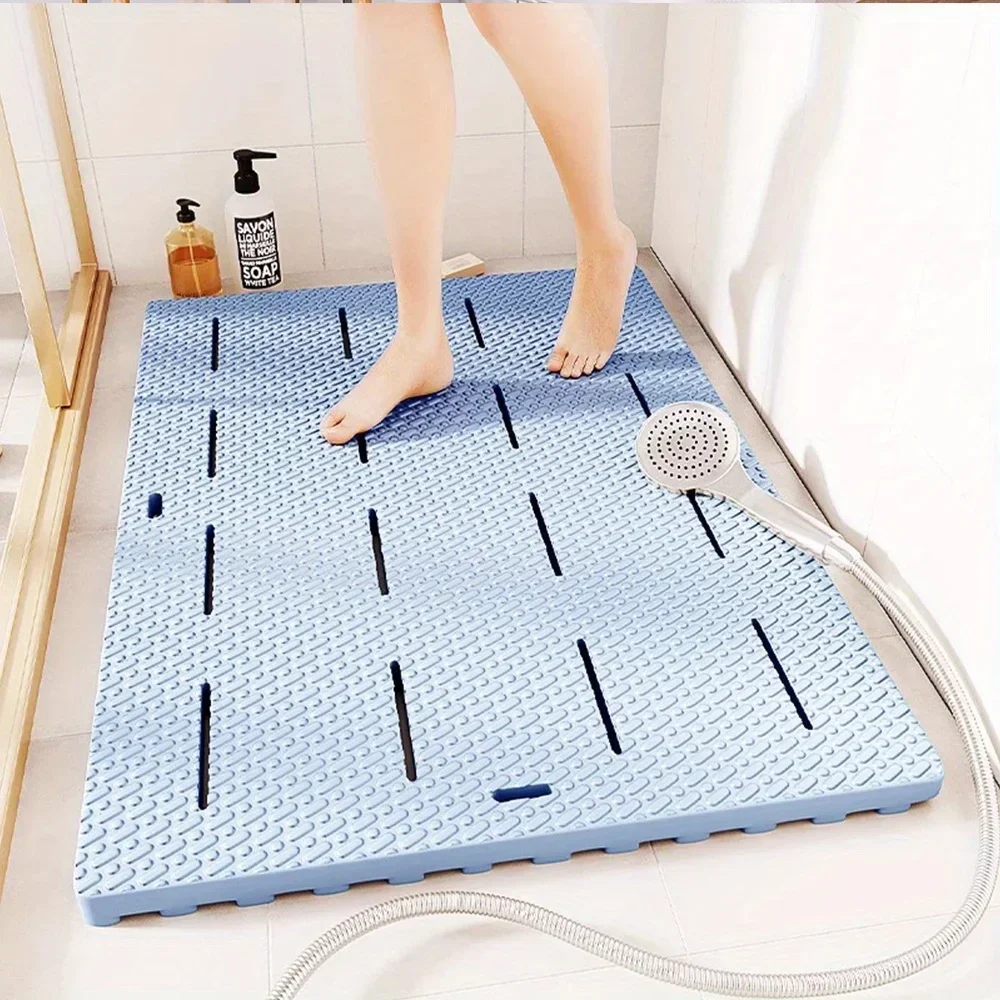 Simple Thickened Bathroom Flannel Soft Floor Mat Shower Room Absorbent Mat Door Household Toilet Mat Non-slip Foot Carpet