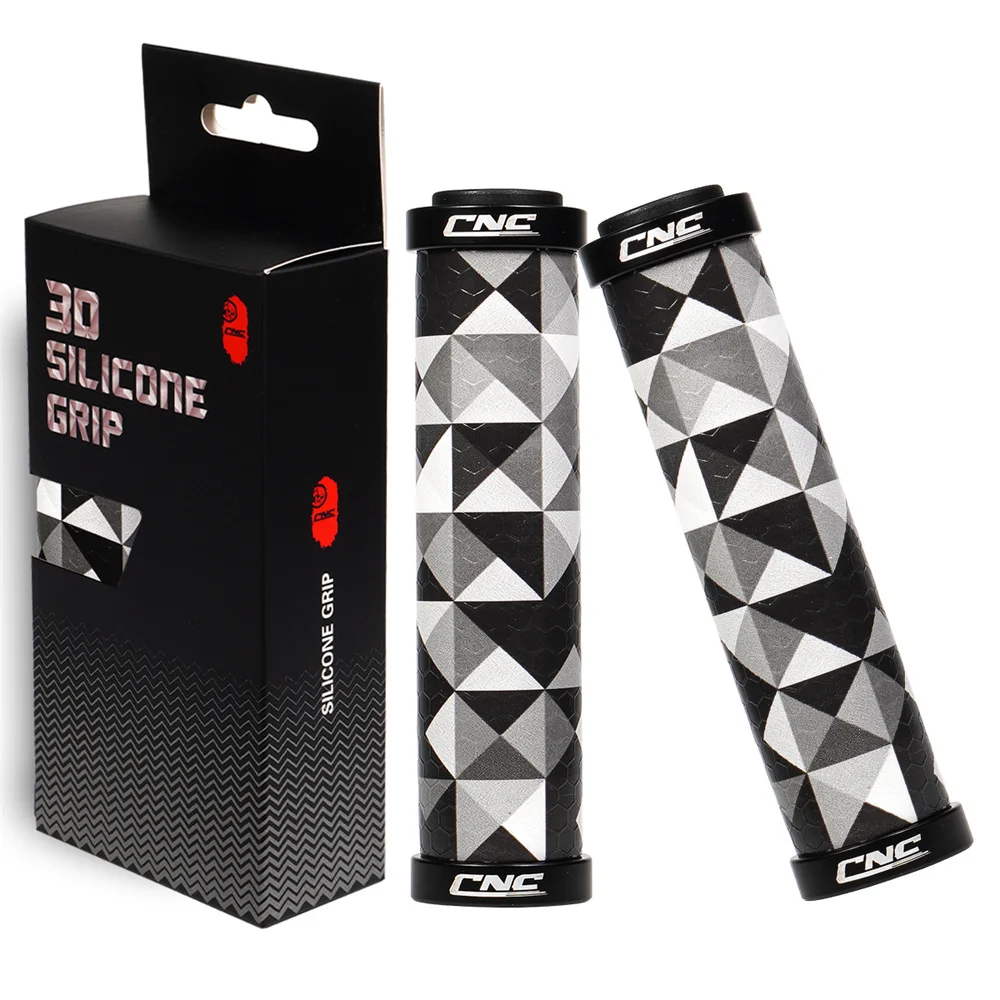 CNC MTB Bike Grips Silicone Lock On Anti-skid Gel Cycling Bicycle Handlebar Grip Ultraight Cycling Accessories Parts