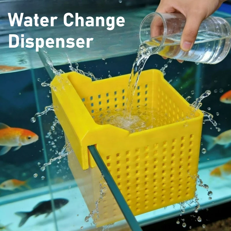 Wasserspender für Aquarien, Aufhänge-Pufferfilterbox, Aquarium-Wasserflussverteiler, schützt Aquascape vor Wassereinwirkungen