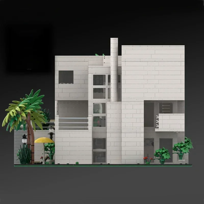Bloc de construction Moc Giovannitti, modèle de maison, brique technologique, assemblage à monter soi-même, ville modulaire, vue sur la rue, jouet, cadeaux de construction de vacances