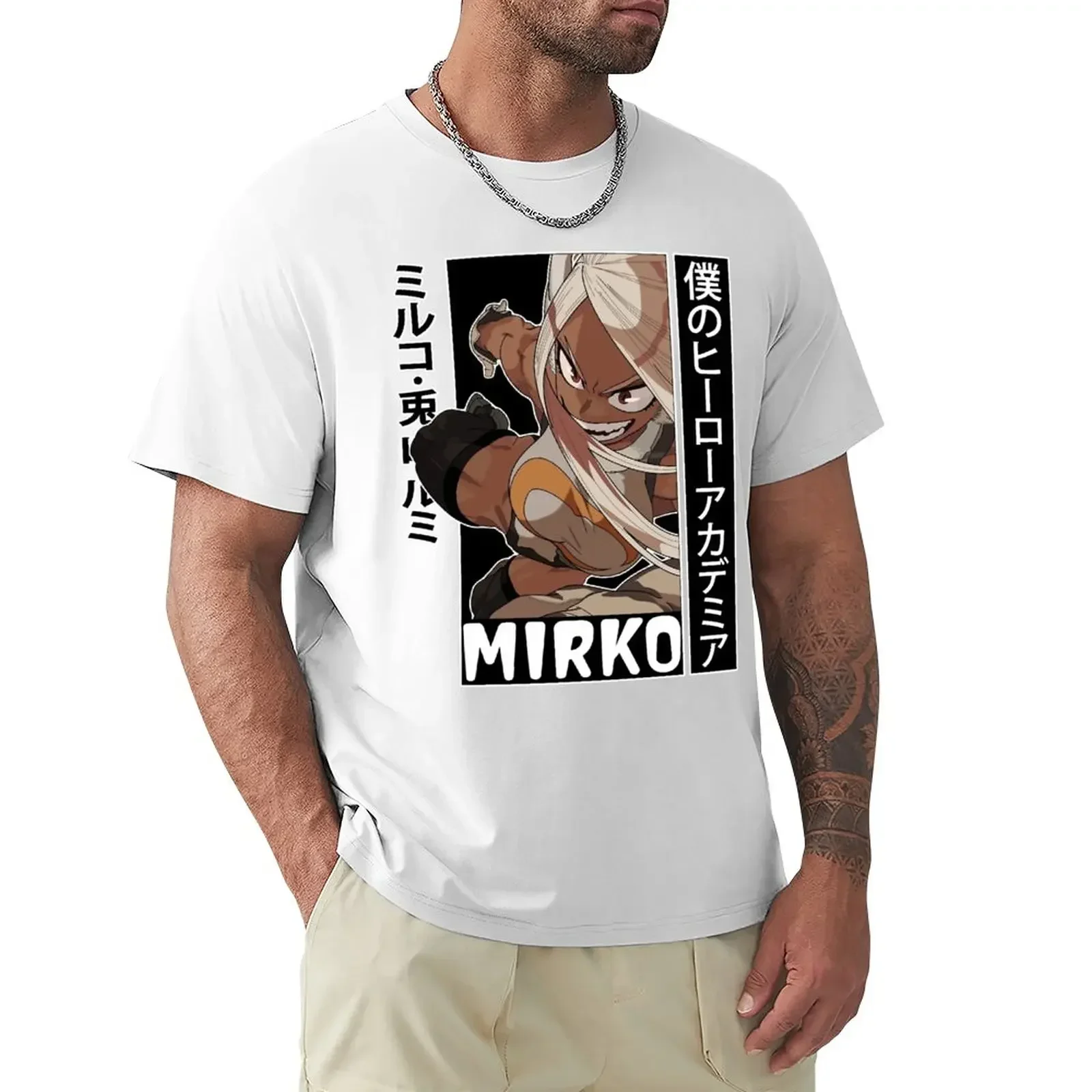 Rabbit Hero Mirko the Rabbit Hero T-Shirt korean fashion Blouse men vintage Summer fashion New Arrival Cotton Short Sleeve 2024