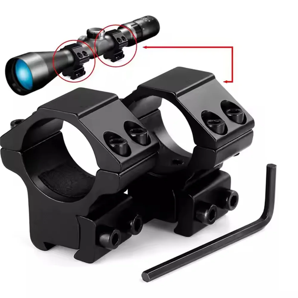 2Pcs Hunting Riflescope Mounts for Dia 25.4mm 30mm Pipe Scopes 11mm Dovetail 20mm Picatinny Rail Mounted Tactical Sights Mounts