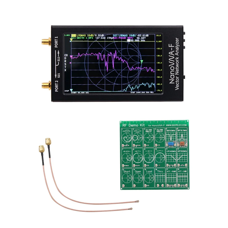 

10K-1500MHz NanoVNA-F Vector Network Analyzer with 4.3" IPS Button Version Hardware V3.1 RF Demo Kit