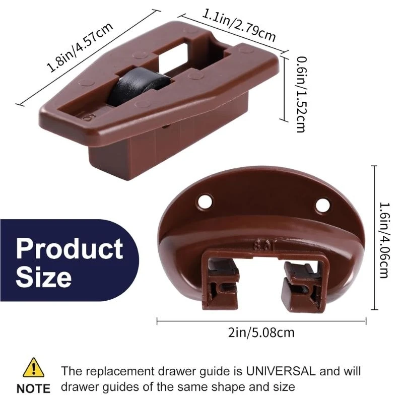 5Set Drewer Track Guides and Glides Furniture Part per cassetto del supporto centrale