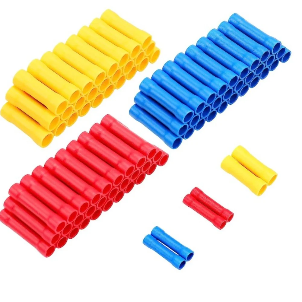 

Brass Core Electrical Connectors Electrical Connectors Red, Yellow, Blue Heat Shrink Tubing For Crimping Terminals