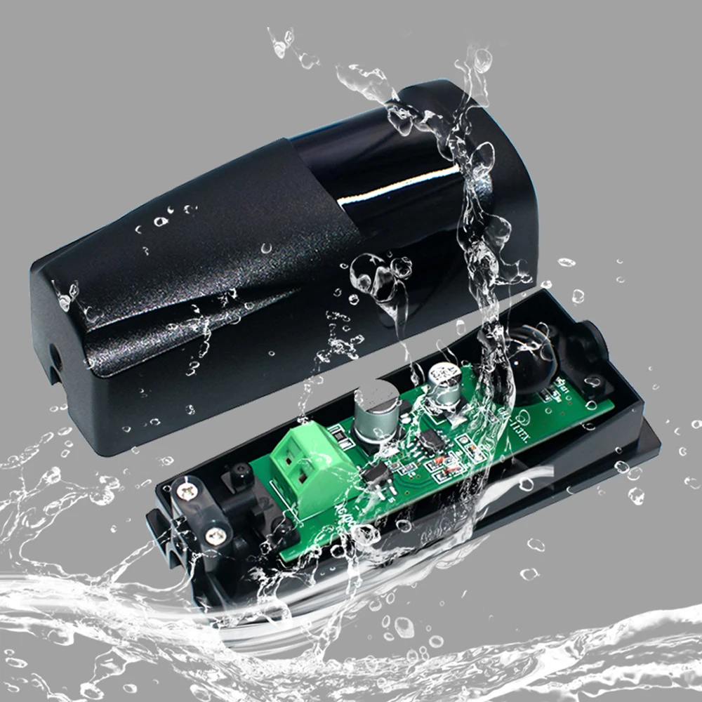 Sensor de porta automática sem fio alimentado por bateria, feixe de segurança infravermelho, sensor fotoelétrico, fotocélula, abertura do motor, 2pcs