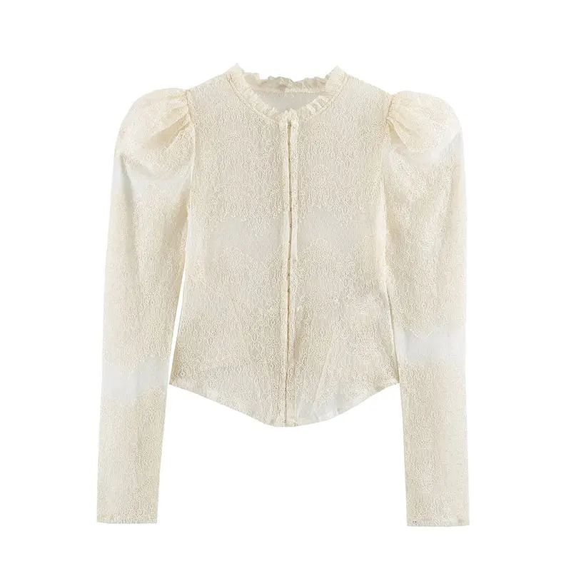 TFAFXY Women Trendy Elegant Lace Jacket Buttons Slim Sexy Top New 2026 Early Fall Holiday Date Party Jacket