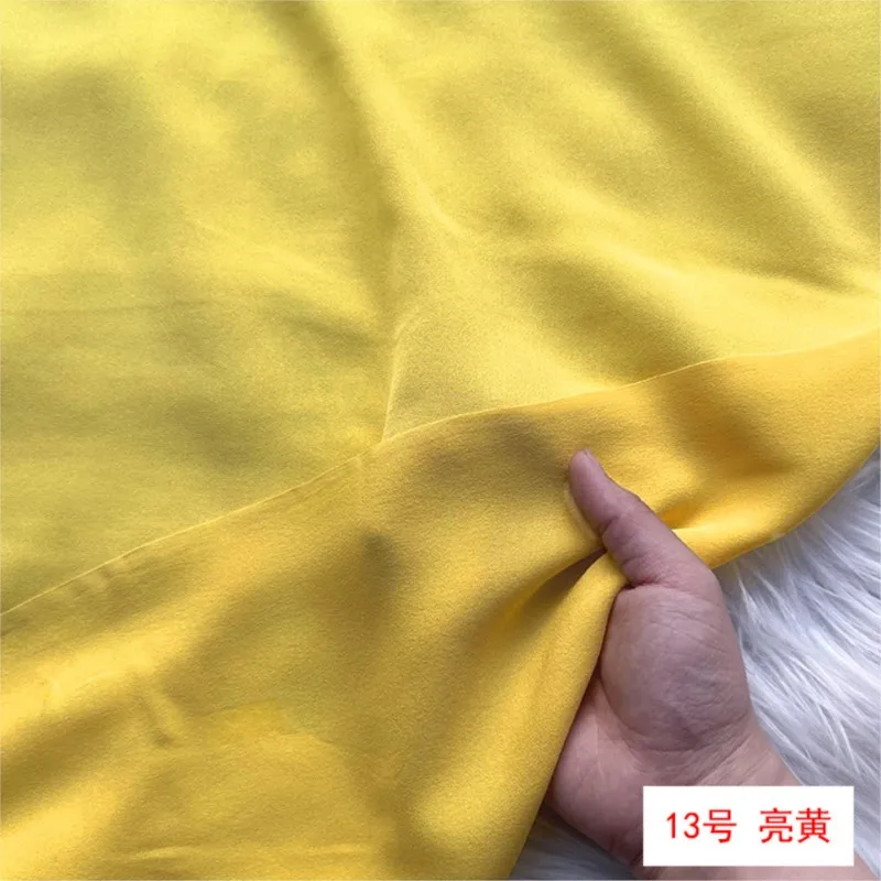 Solid color silk Jianhong crepe fabric summer garment base lining dress