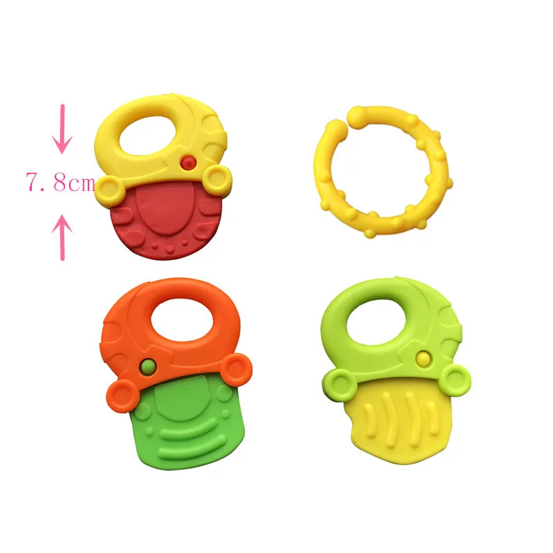 Silicone Teethers for Baby Things Newborn Chews Food Grade Teethers Training Bed Toy  Baby fruit item Feeding Infant Rattle