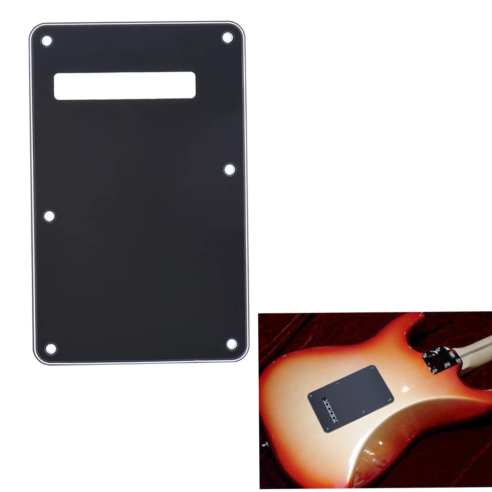 Pickguard Tremolo Cavity Cover Back Plate 3Ply Electric Guitar Back Cover for Stratocaster Strat Modern Style Electric Guitar Bl