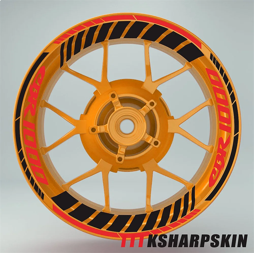 Multiple Color Waterproof Reflective Motorcycle Tire Sticker Decals for HONDA CBR1000