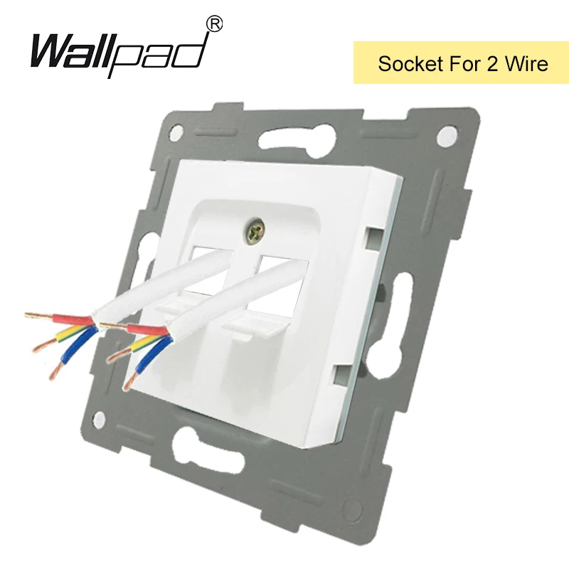 Ue placa de parede buraco para wies wallpad painel em branco cego capa com 1 ou 2 furos saída para recolher fio de saída l6 series