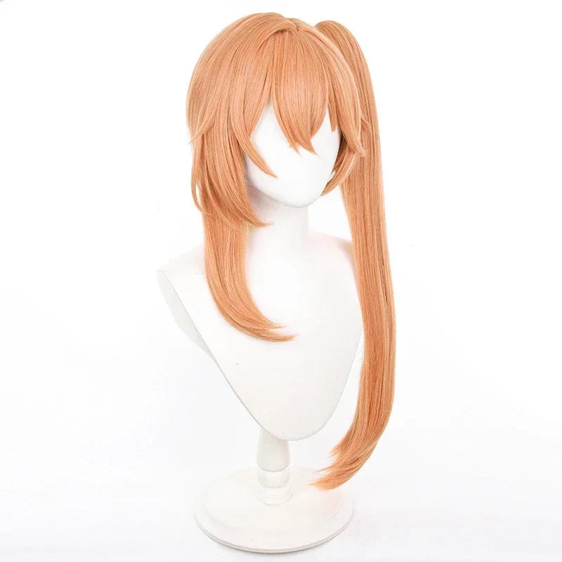 Guinaifen Cosplay Wig Honkai: Star Rail  Long Straight Orange Ponytail Wigs Heat Resistant Synthetic Hair for Halloween Costume