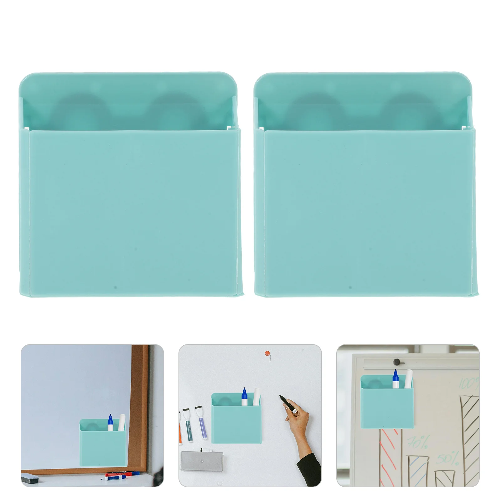

4Pcs Suction Cup Pen Holder ABS Marker Holder for Whiteboard Desk Stationery Organizer Scratch Resistant